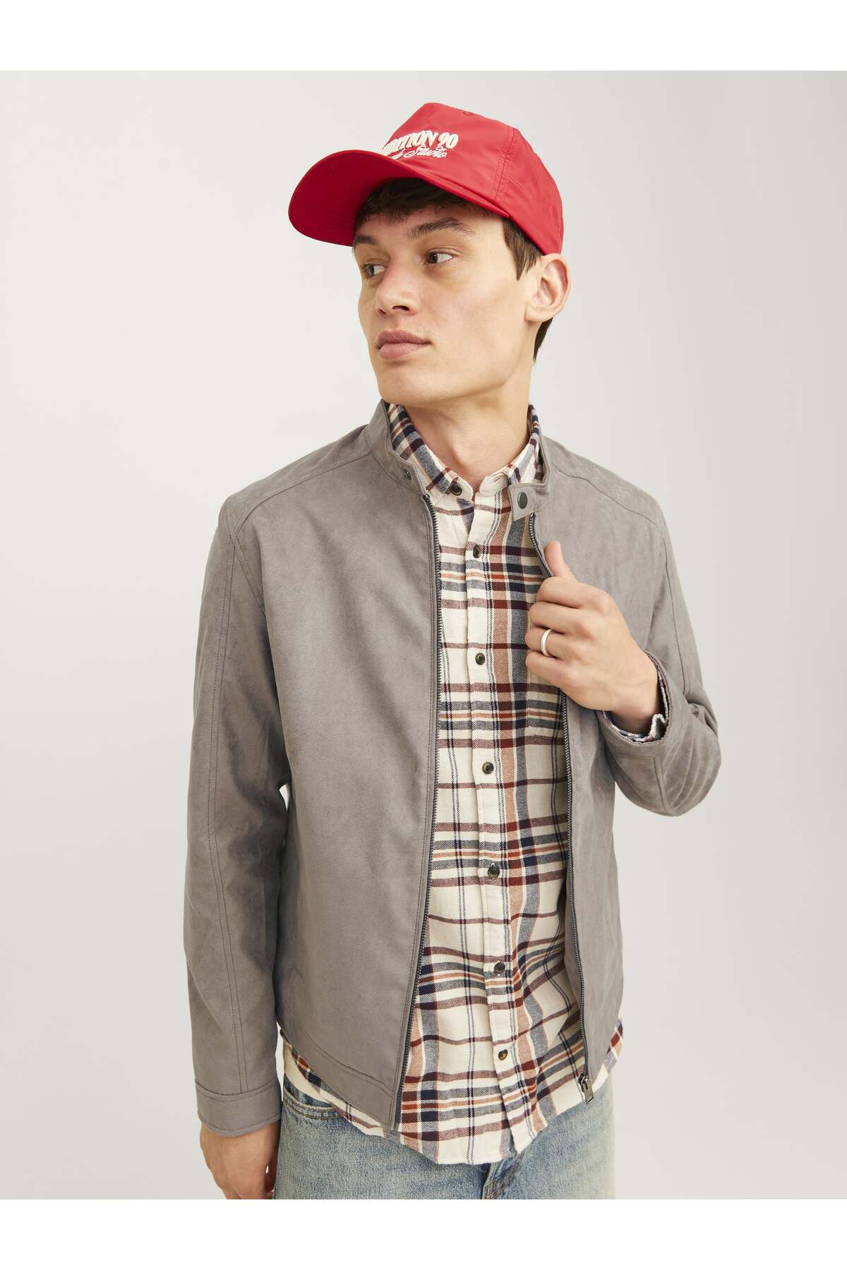 Jack & Jones  Jack&Jones Dylan Clean Erkek Kahverengi Bisiklet Yaka Ceket - Görsel 8