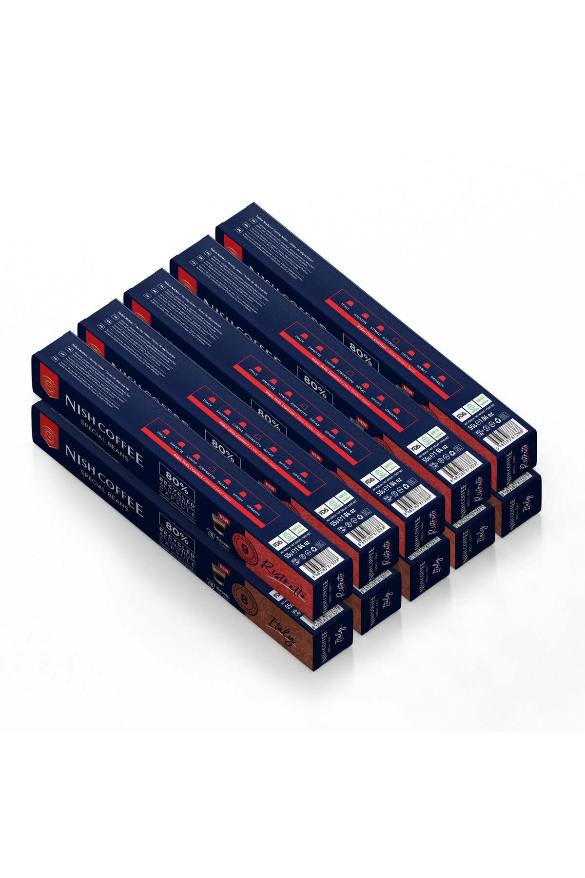 Nish Coffee Nespresso Uyumlu Kapsül Kahve 10'lu Set (5xItaly