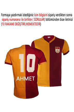 Galatasaray Orijinal Metin Oktay T-shirt Parçalı Forma Kişiye Özel İsim Numar...