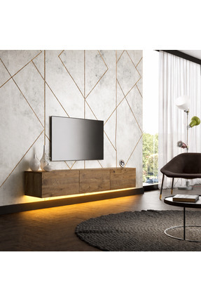 Sakura Ahşap Hunerika huneria 3 kapaklı tv ünitesi-Atlantik çam-Minifiks Bağl...