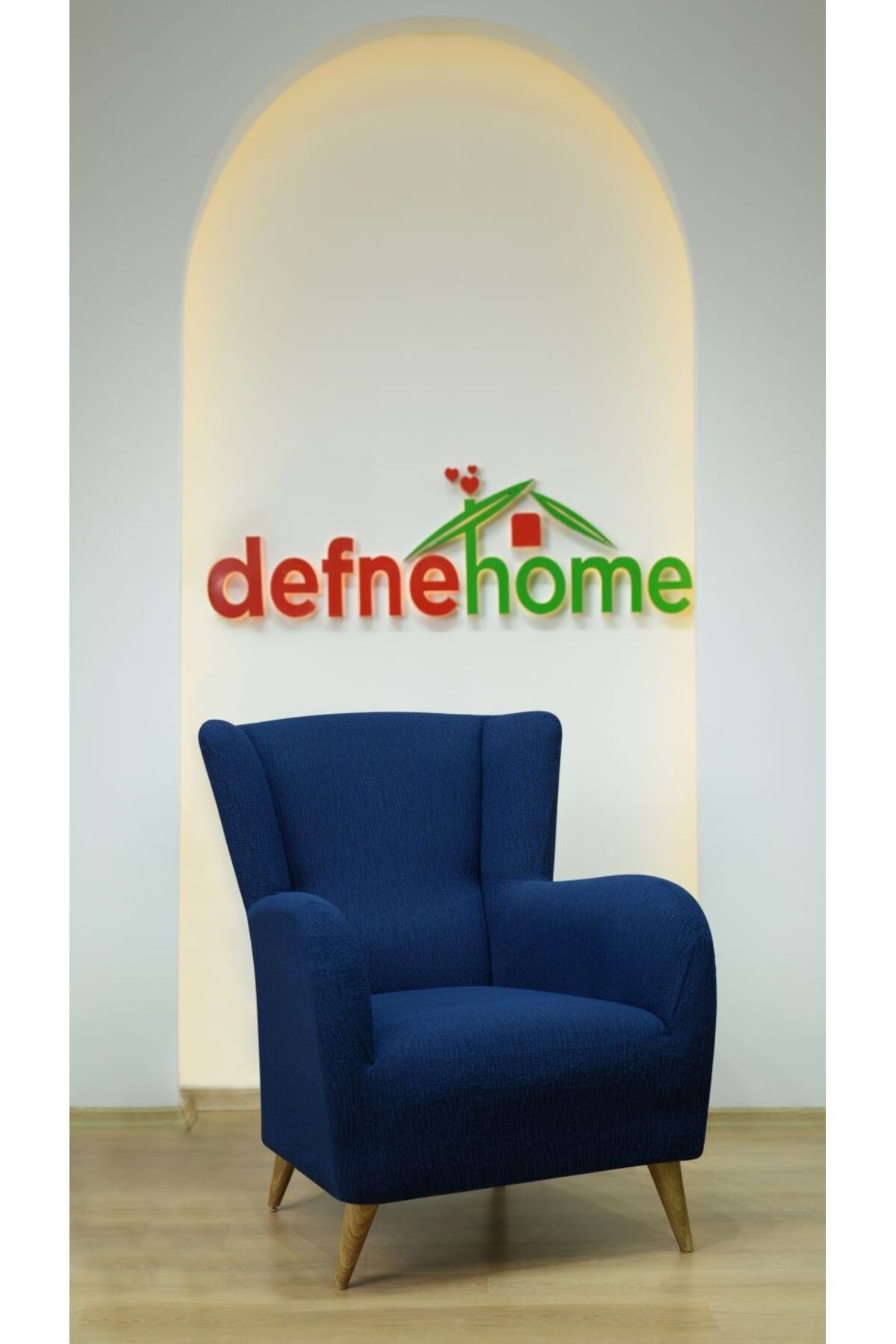 Jacquard Fabric Elastic Non-Slip Single 1 Piece Armchair Cover Saxe