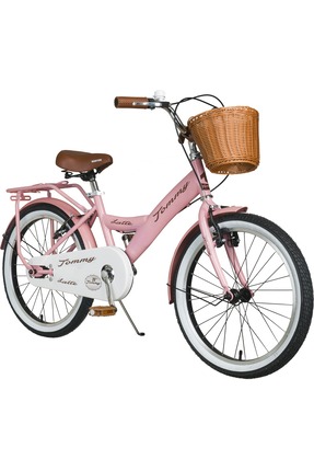 TommyBike Latte Hasır Sepetli, Deri Elcikli 20 Jant Çocuk Bisikleti, 6-9 Yaş ...