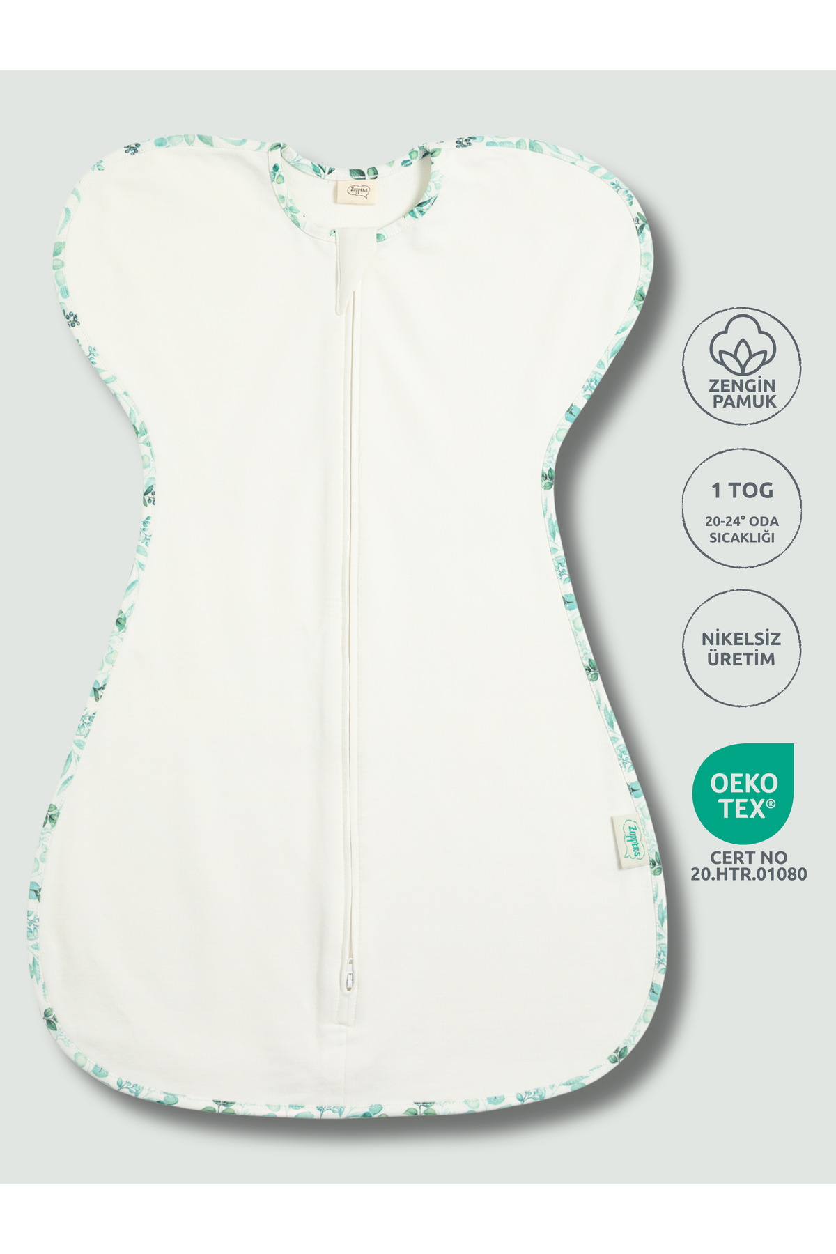 Zuppers Kelebek Bebek Kundak Uyku Tulumu - 1 TOG - Leaf fotoğrafı 7 (önizleme)