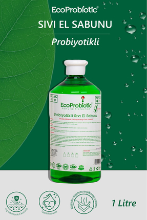 EcoProbiotic Probiyotikli Sıvı El Sabunu 1 Litre – Temiz İçerik, Çocuk Dostu,...