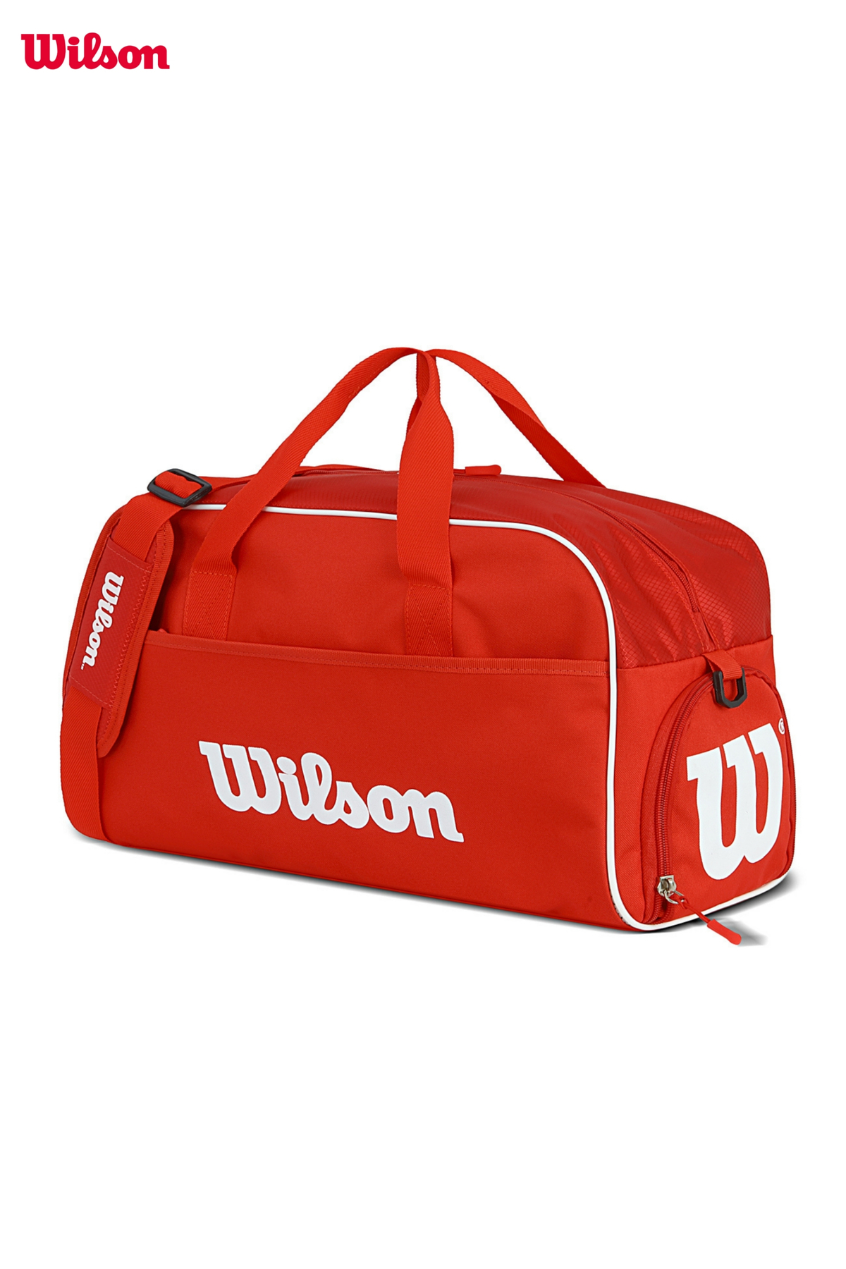 Wilson  Lisanslı Kırmızı Unisex Ayakkabı Bölmeli Su Geçirmez Gym Fitness Spor Seyahat Çantası El Valizi - Görsel 2