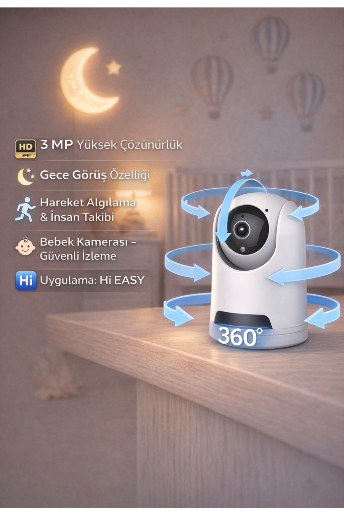 Store X60 Wi-Fi 360 Derece 3mp Bebek/ofis/ev Kamerası fotoğrafı 2 (önizleme)