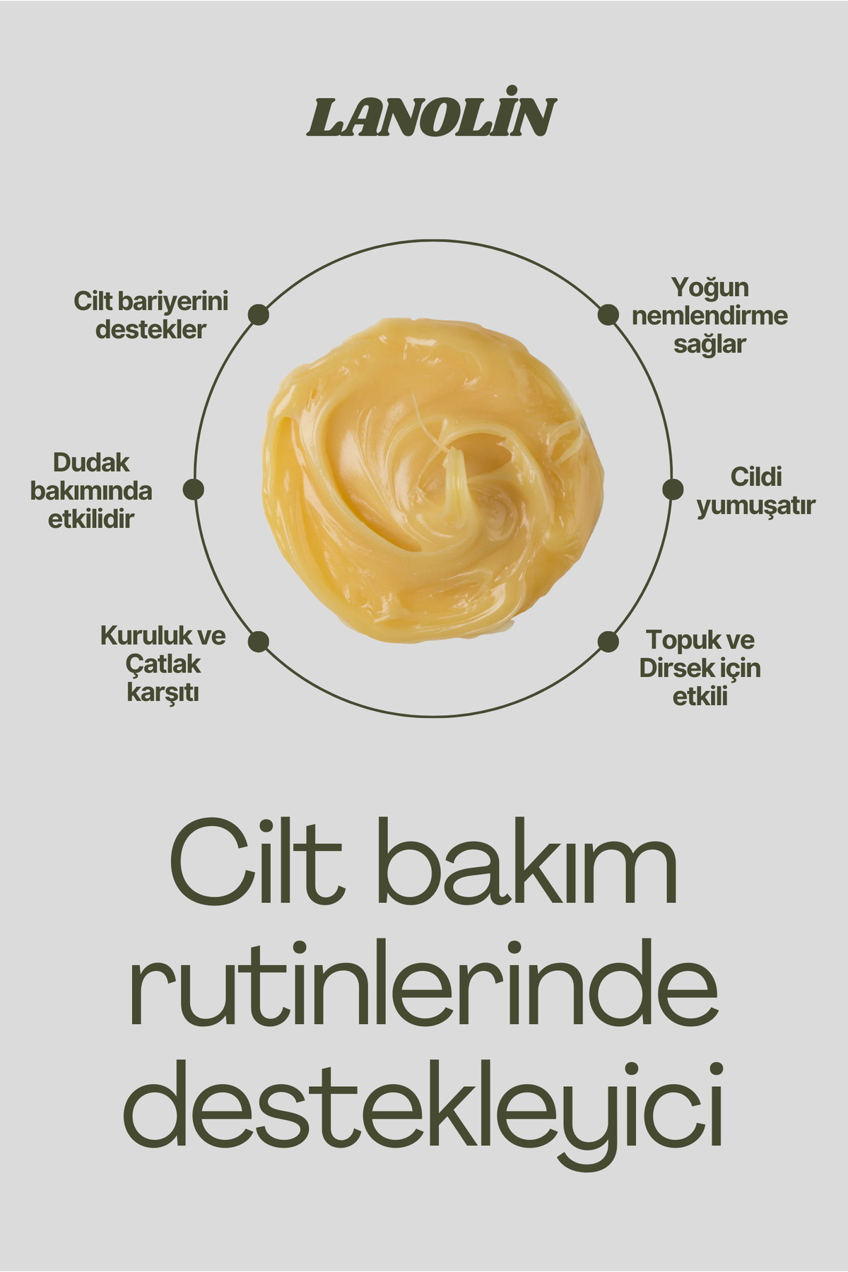Lanolin 50 Gr - %100 Saf ve Doğal (Koyun Yünü Yağı) - (Anhydrous) — NK1107-LNN50 — تصویر 2 از 4