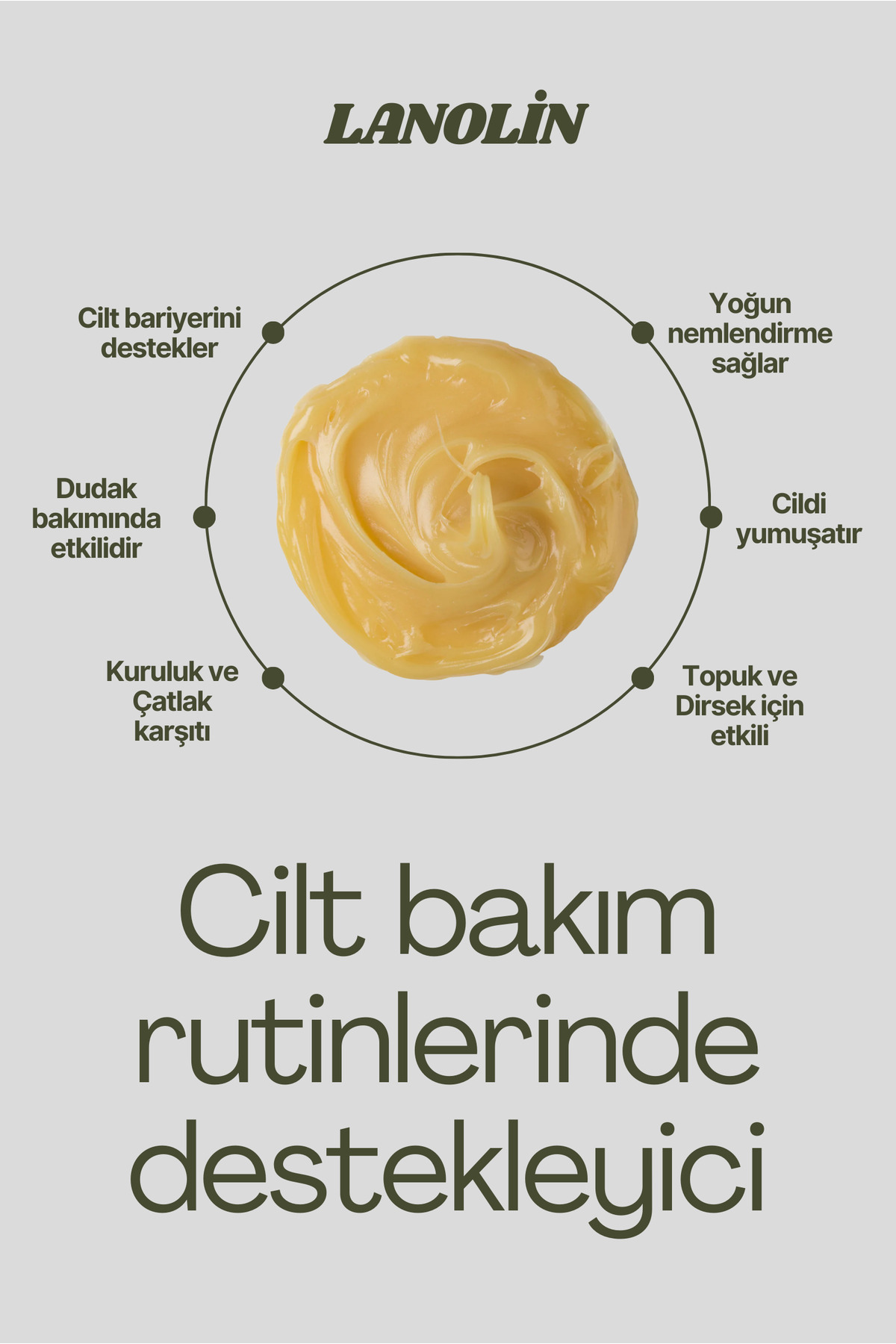 Lanolin 100 Gr - %100 Saf ve Doğal (Koyun Yünü Yağı) - (Anhydrous) — NK1107-LNN100 — تصویر 2 از 4