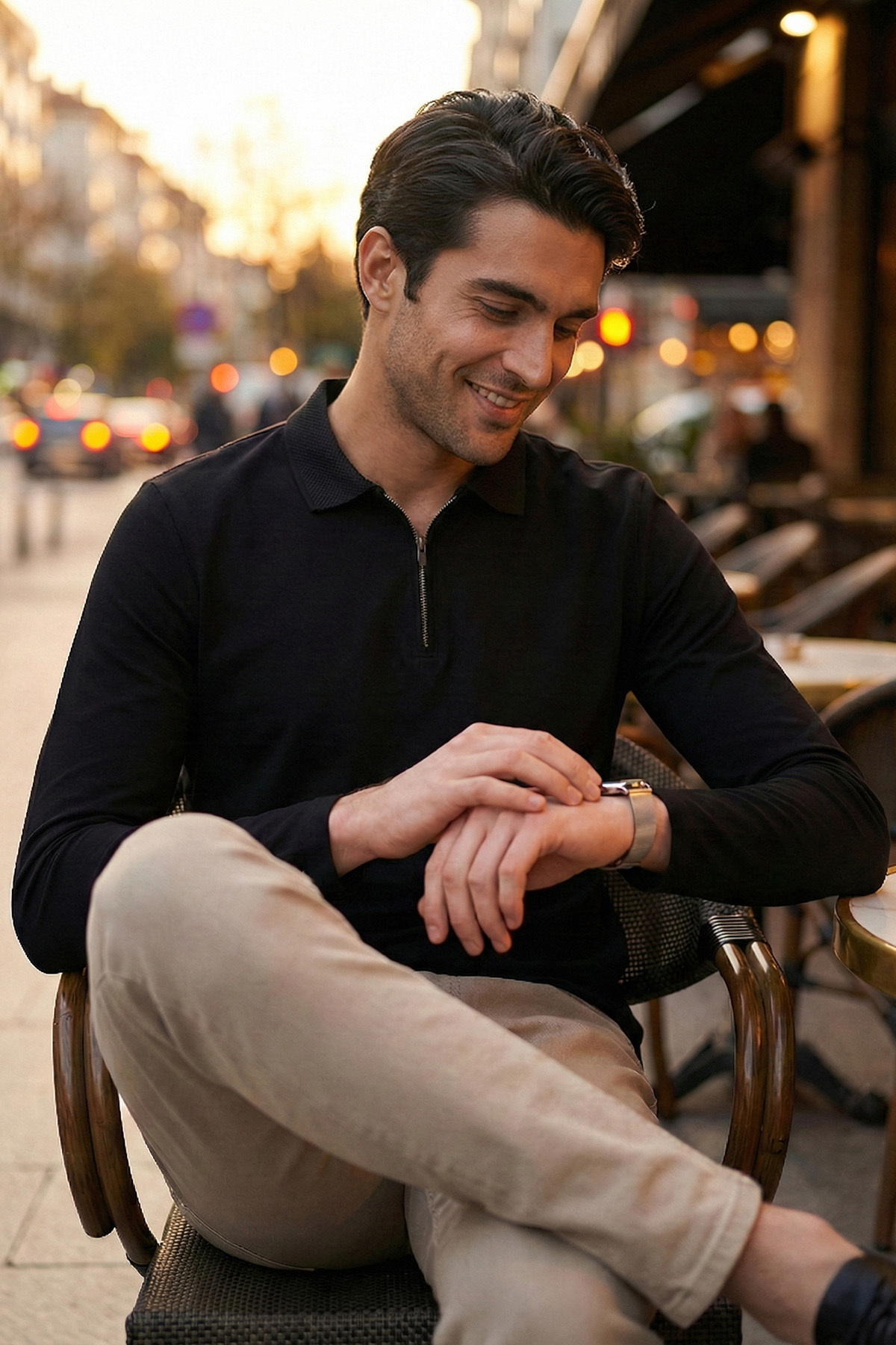 Buratti  Pamuklu Slim Fit Yarım Fermuarlı Polo Yaka Sweat Erkek SWEAT 5903010