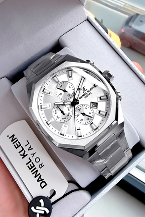 Daniel Klein Premium Erkek Kol Saati 3 Atm Su Geçirmez Gümüş Renk Çelik Kordo...