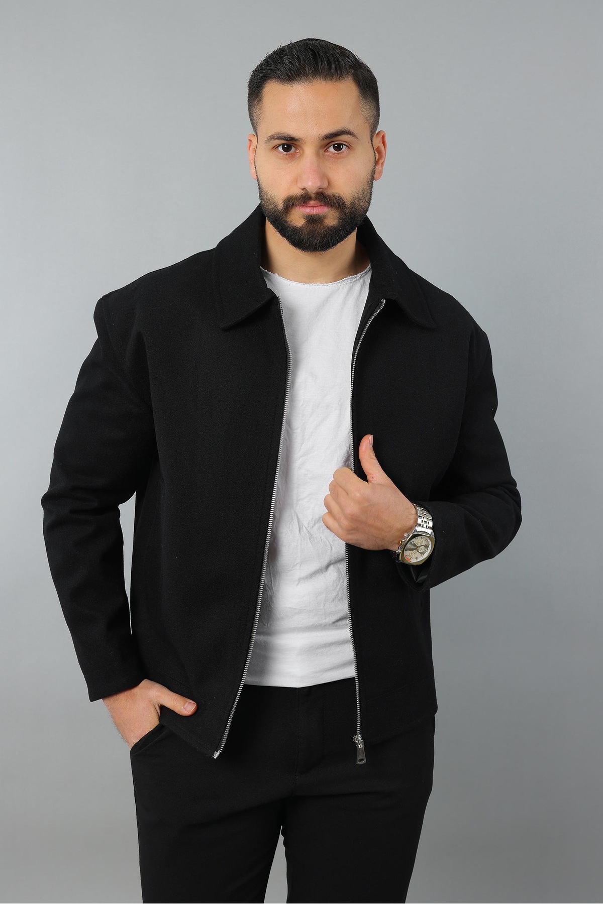 MİS MODA ERKEK KIŞLIK KISA KAŞE MONT
