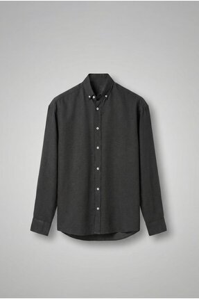 ablukaonline Erkek Oversize Basic Rahat Gömlek Siyah