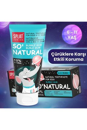 Splat Junior Diş Macunu So' Natural 6-11 Bubble Gum %98 Natural 73 g