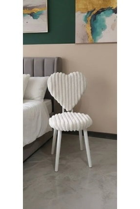 Ervona Kalp Tasarımlı Beyaz Makyaj Sandalyesi – Modern Vanity & Makyaj Masası...