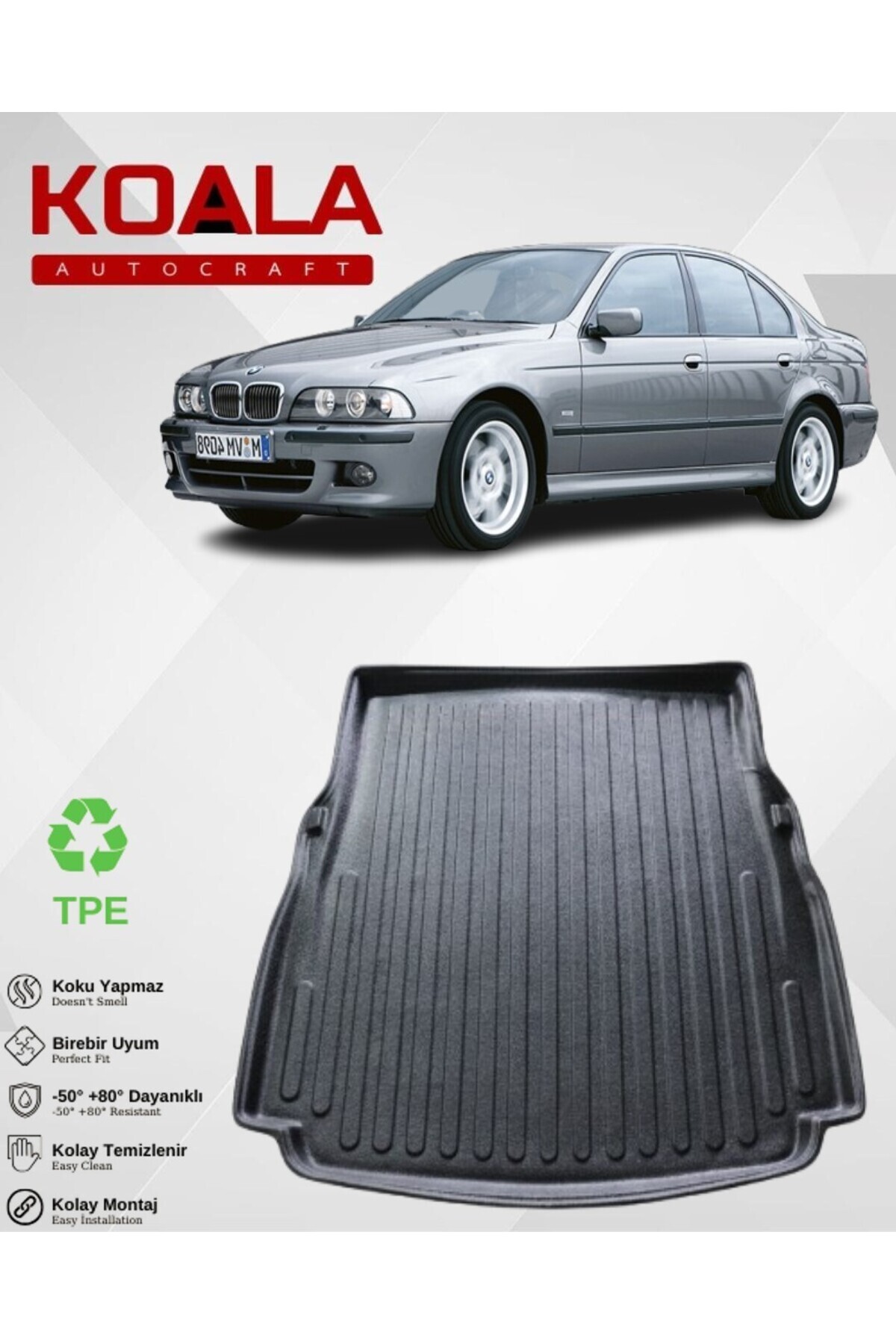 KoalaOtoTekstil Bmw 5 Serisi E39 (1996-2003) 3d Bagaj Havuzu