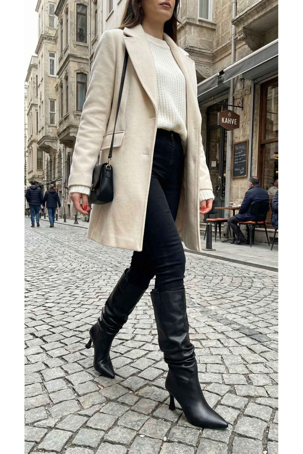 Riccon  Kadın Topuklu Çizme 00128511 Siyah Cilt - Görsel 3