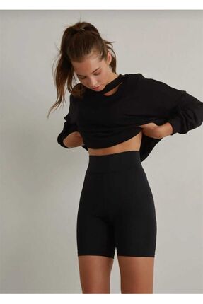 COTAS Kadın Yüksek Bel Mat Biker Tayt – Toparlayıcı & Spor Stil