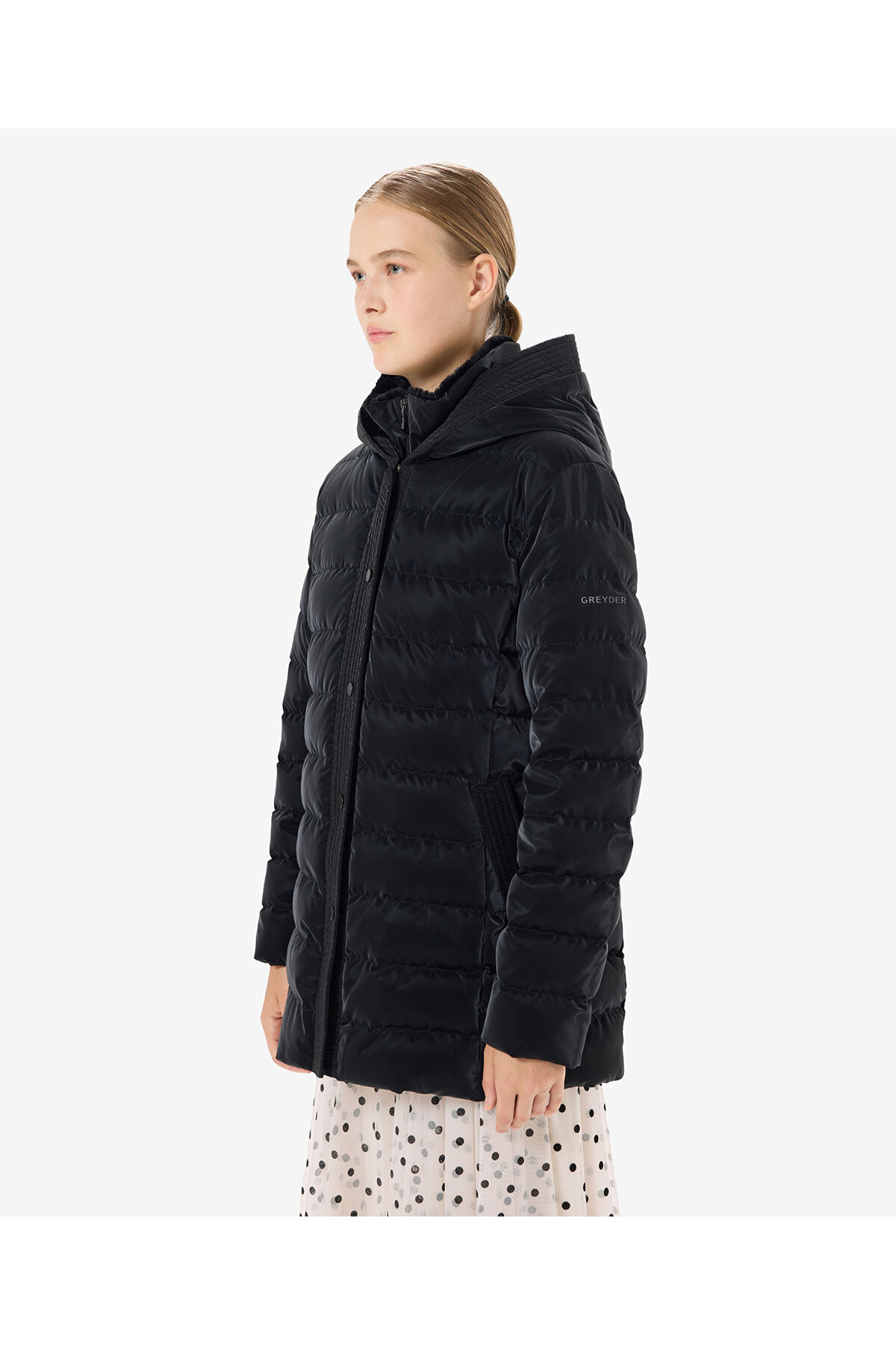 Greyder  Kadın Siyah Suya Dayanıklı Kaz Tüyü Mont 5K2TM84027 - Görsel 3