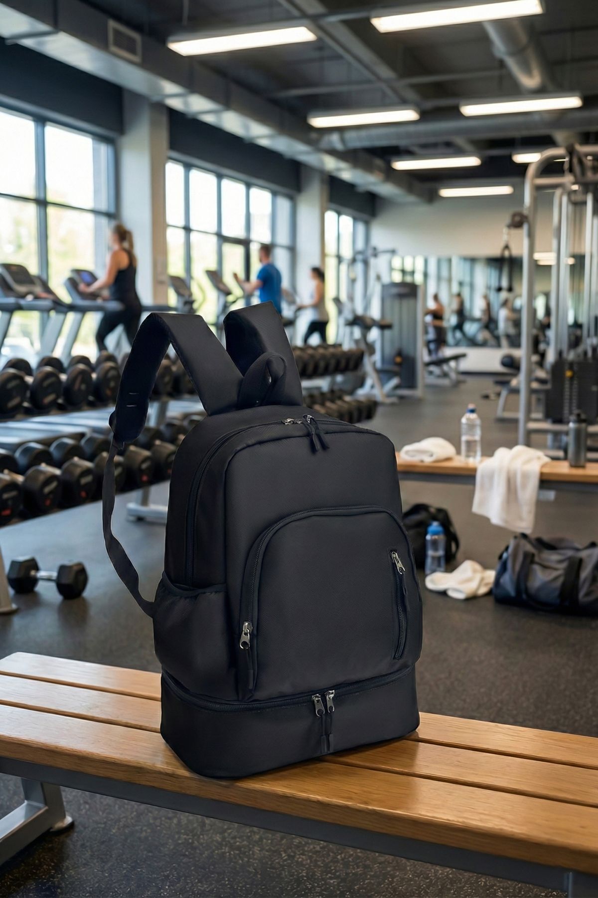 Bambus Home  Spor Sırt Çantası - Ayakkabı Bölmeli , Tablet, Telefon Bölmeli , Su Geçirmez Sırt Çantası - Görsel 6