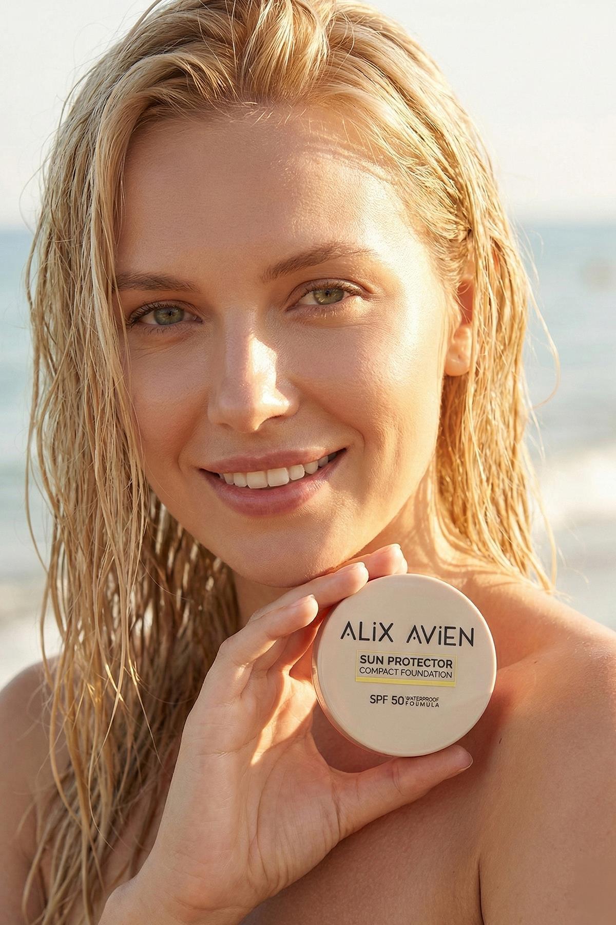 کرم پودر فشرده ضد چروک با پوشش بالا و ضد آب SPF50 - کرم پودر فشرده سبک — بژ KOMPAKT — تصویر 4 از 8