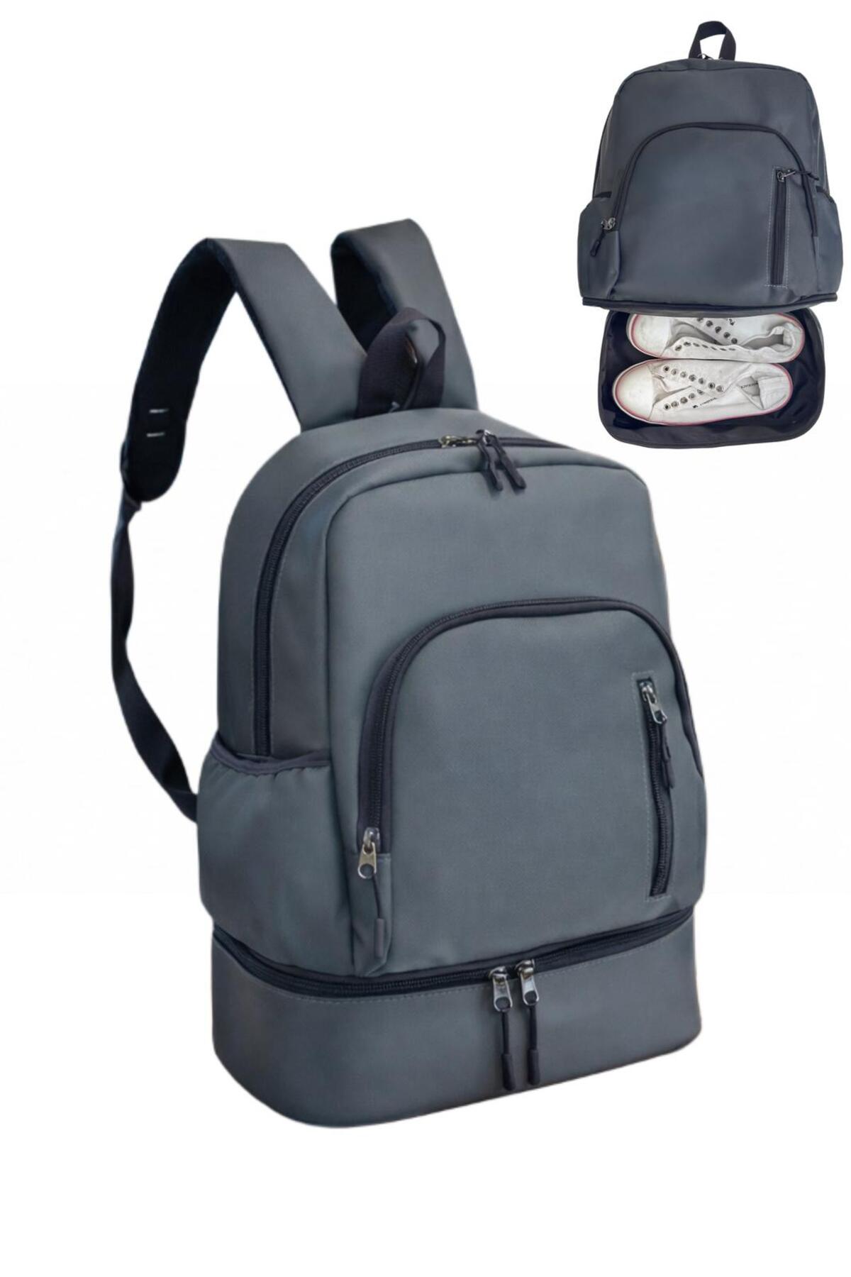 Bambus  Sporcu Sırt Çantası - Ayakkabı Bölmeli , Tablet, Telefon Bölmeli , Su Geçirmez Sporcu Sırt Çantası - Görsel 2