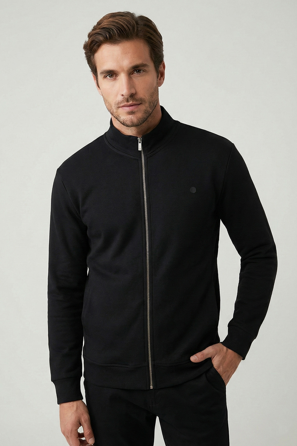 Buratti  Pamuk Karışımlı Regular Fit Dik Yaka Hırka Erkek HIRKA 5901223 - Görsel 2