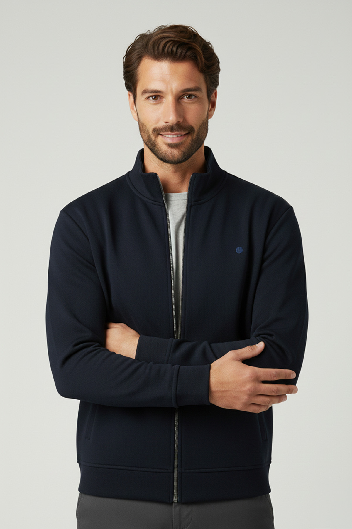 Buratti  Pamuk Karışımlı Regular Fit Dik Yaka Hırka Erkek HIRKA 5901223 - Görsel 4