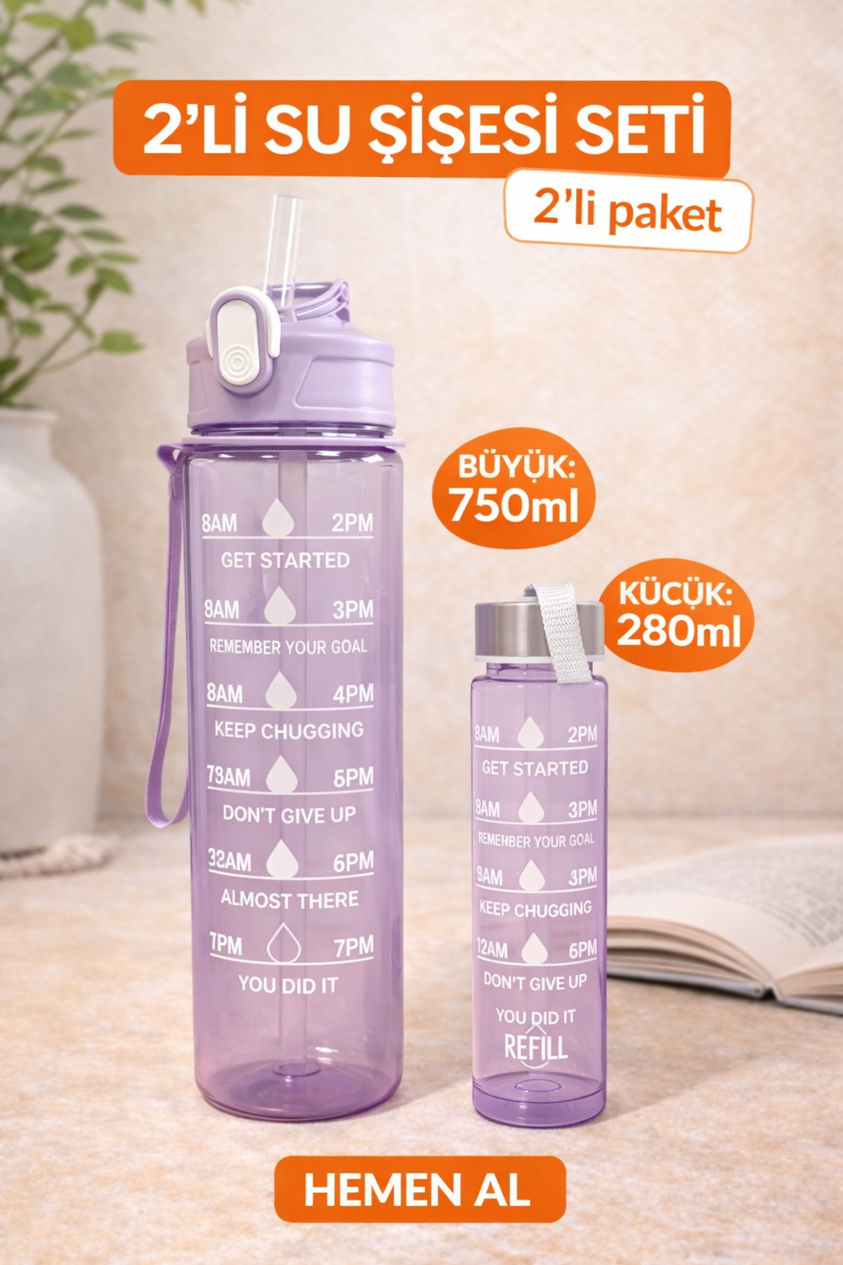 750ml and 280ml Water Bowl, Suitable for Children, Athletes and Daily Use, Bpa Free.