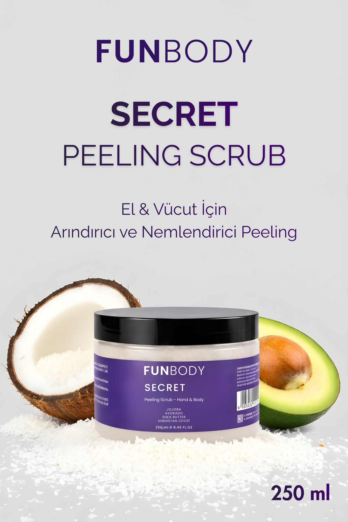 SECRET FORMULA PEELİNG SCRUB 250 ML 1 ADET — FUNSEC — تصویر 2 از 8