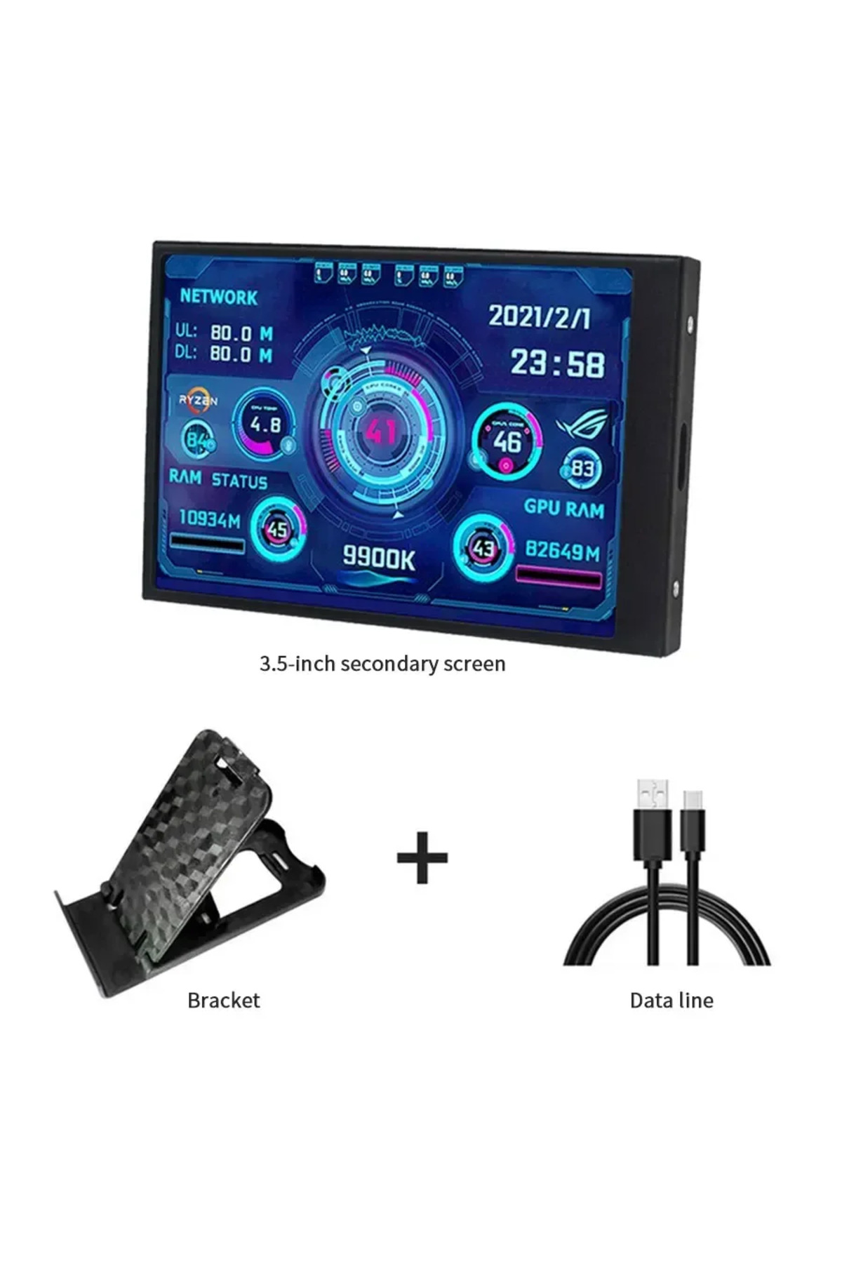 Dis Computer GGBEE Option 1 3.5 Inch Mini IPS TYPE-C Computer Secondary Screen IPS ...