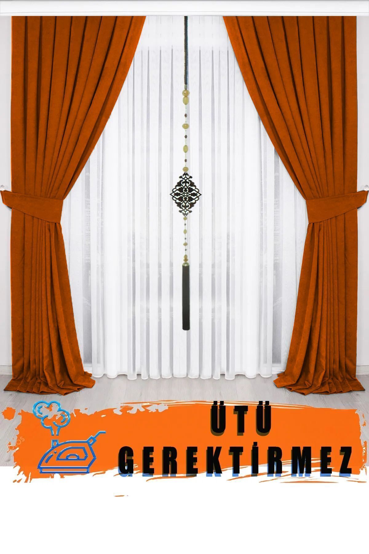 Tile Color Velvety Pleated Background Curtain 1st Grade Quality