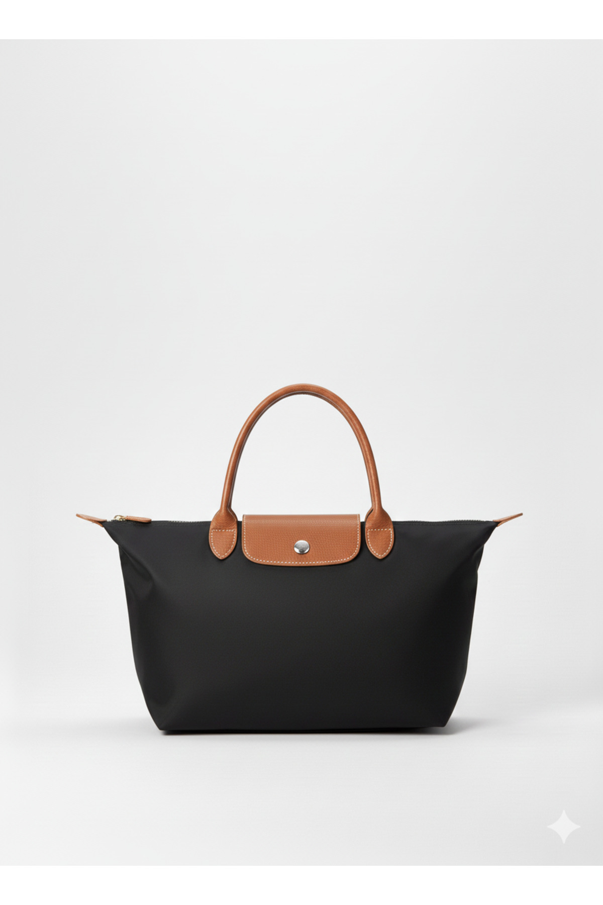 Genel Markalar Katlanır Fermuarlı Büyük Boy Siyah Taba Kadın El Kol Omuz Ve Plaj Çantası fotoğrafı 6 (önizleme)