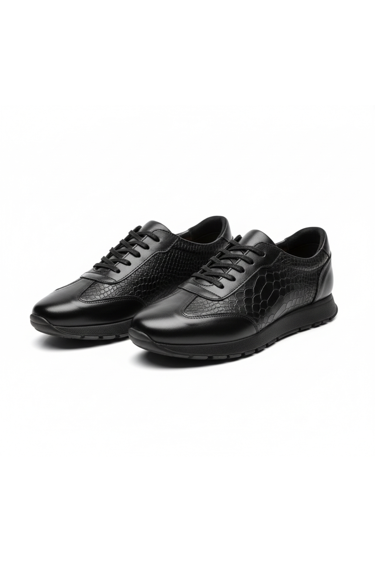 Genuine Leather Black Casual Men's Shoes