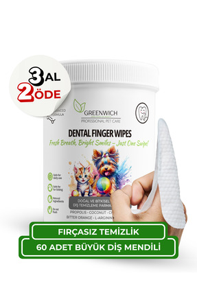 Greenwich Zero Point of Beauty Diş Büyük Boy Mendil 60 Adet | Tartar Ağız Kok...