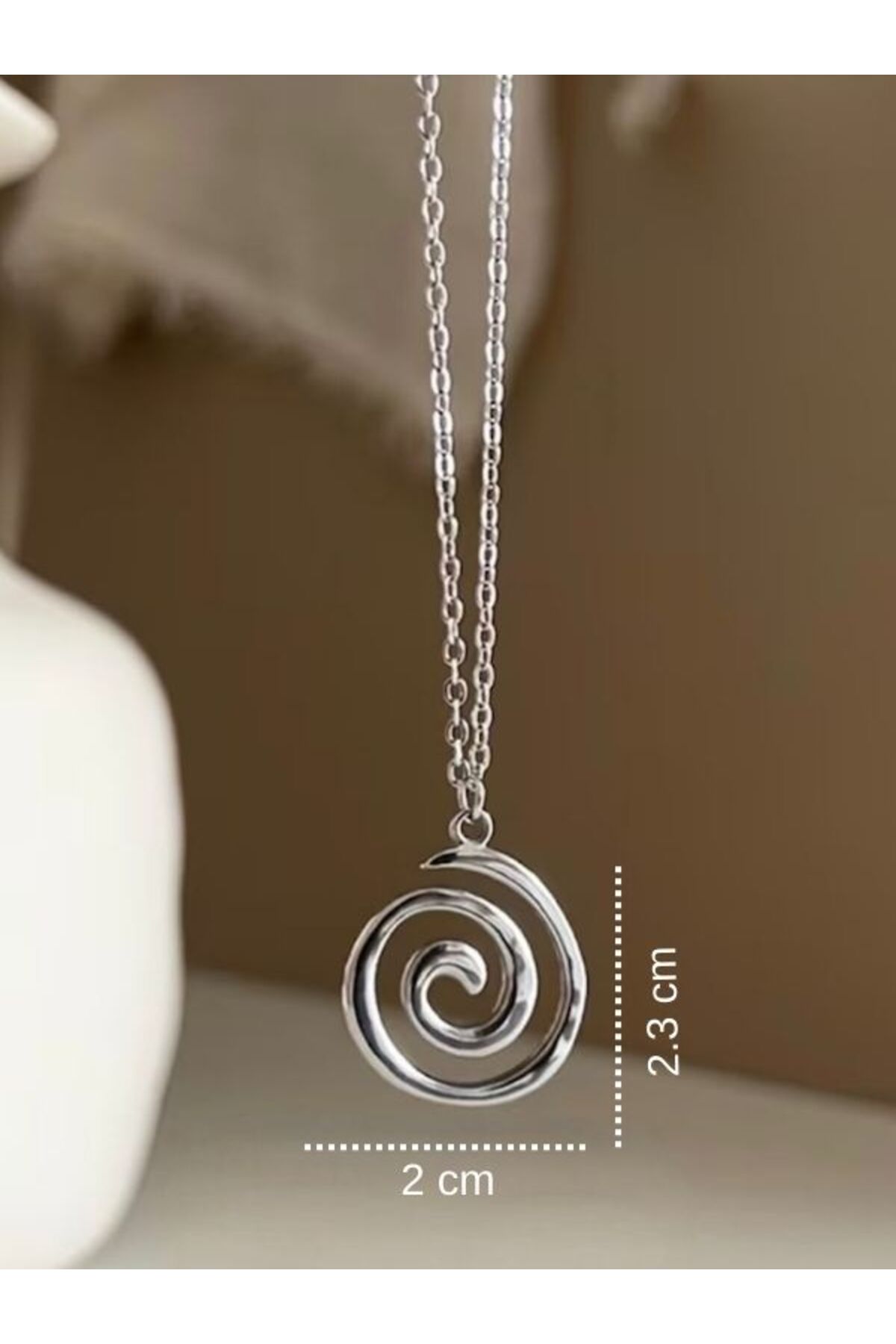 sleyshop Sarmal Girdap Spiral Vortex Unisex Kolye görsel 2