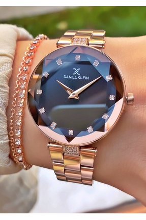 Daniel Klein Kadın Saat – Orijinal – Rose Siyah – Kristal Cam – 2 Yıl Garanti...