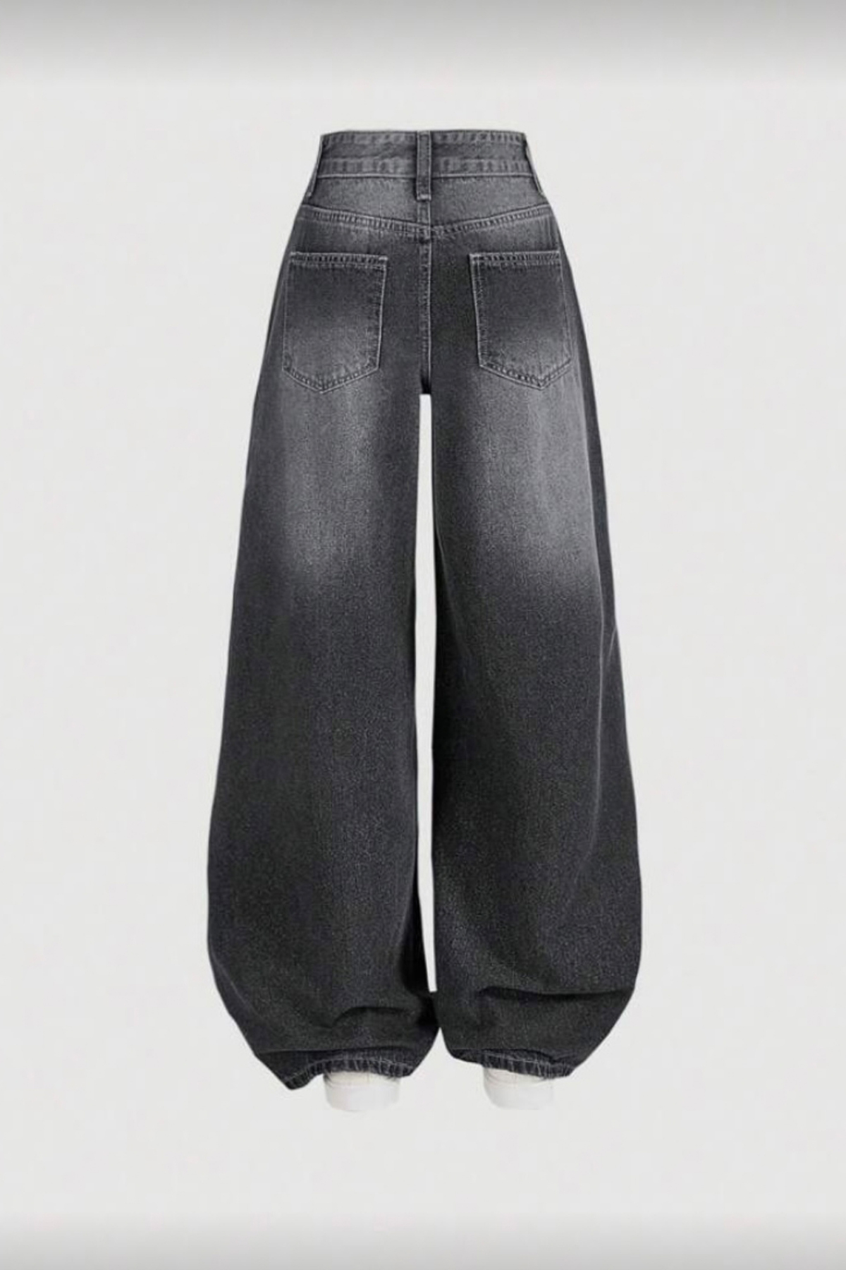 KOTOLOG  Füme Yıkamalı Bol Paça Baggy Jean Pantolon Rotro - Görsel 2