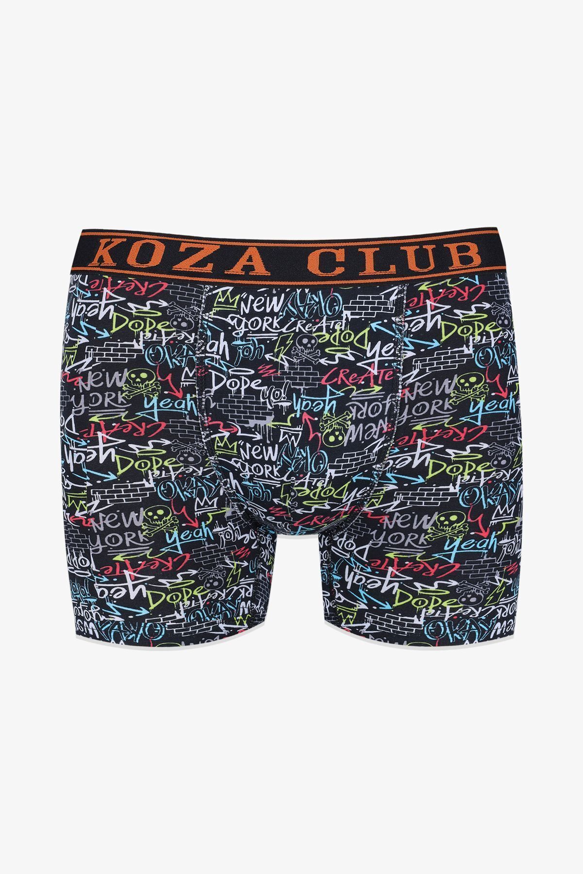 koza iç giyim Erkek 3'lü Pamuklu Likralı Boxer görsel 4