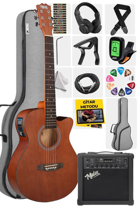 Midex Phx-188amp Masif Ağaç Elektro Akustik Gitar 4/4 (AMFİ GİGBAG TUNER ASKI...