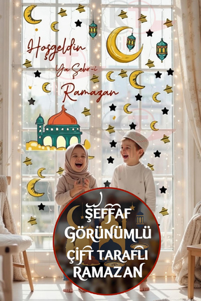 Kt Grup Ramazan Ayı Temalı Çİft Taraflı Cam Duvar Süsleri Hoşgeldin Ramazan S...