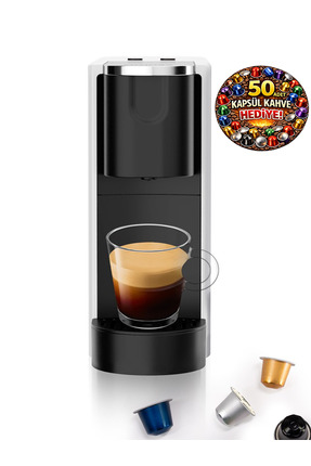 Omnex Ox-Pro Espresso Kapsül Kahve Makinesi – 20 Bar Basınç, beyaz