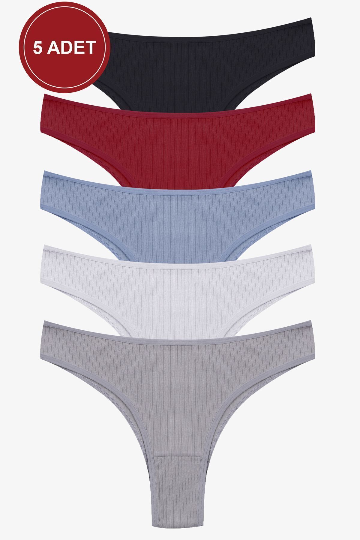 koza iç giyim Жіночі 5-парені трусики з підкладкою, бразильські