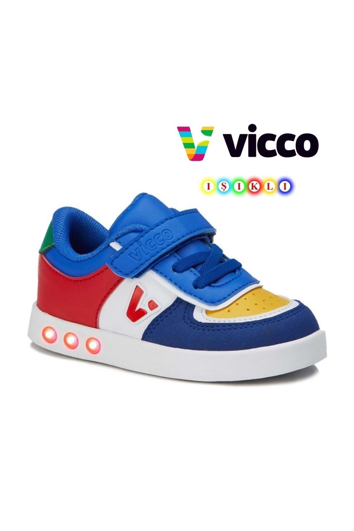 Vicco Sam Işıklı Ortopedik Çocuk Spor Ayakkabı MAVİ
