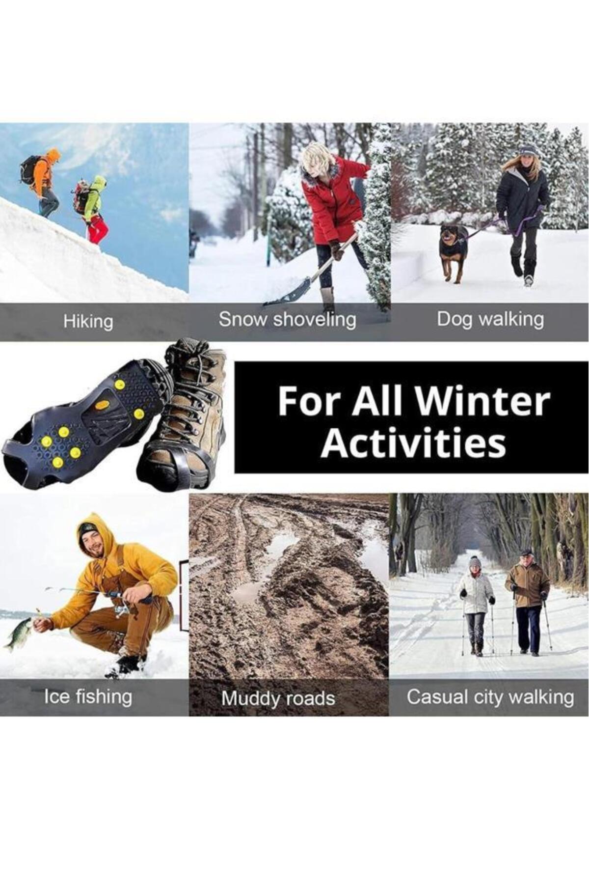 SİNGLE SWORD  Bot Kar Paleti Ayakkabı Kar Paleti-Kar Patik Geçmeli Bot Kayma Önleyici 40-45 - Görsel 5