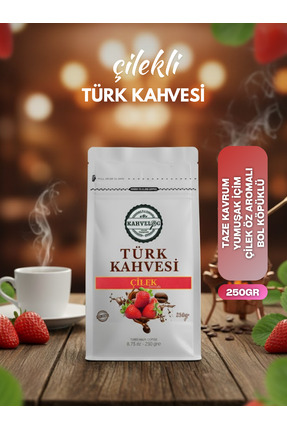 KAHVELOG Çilekli Türk Kahvesi 250gr(aromalı)