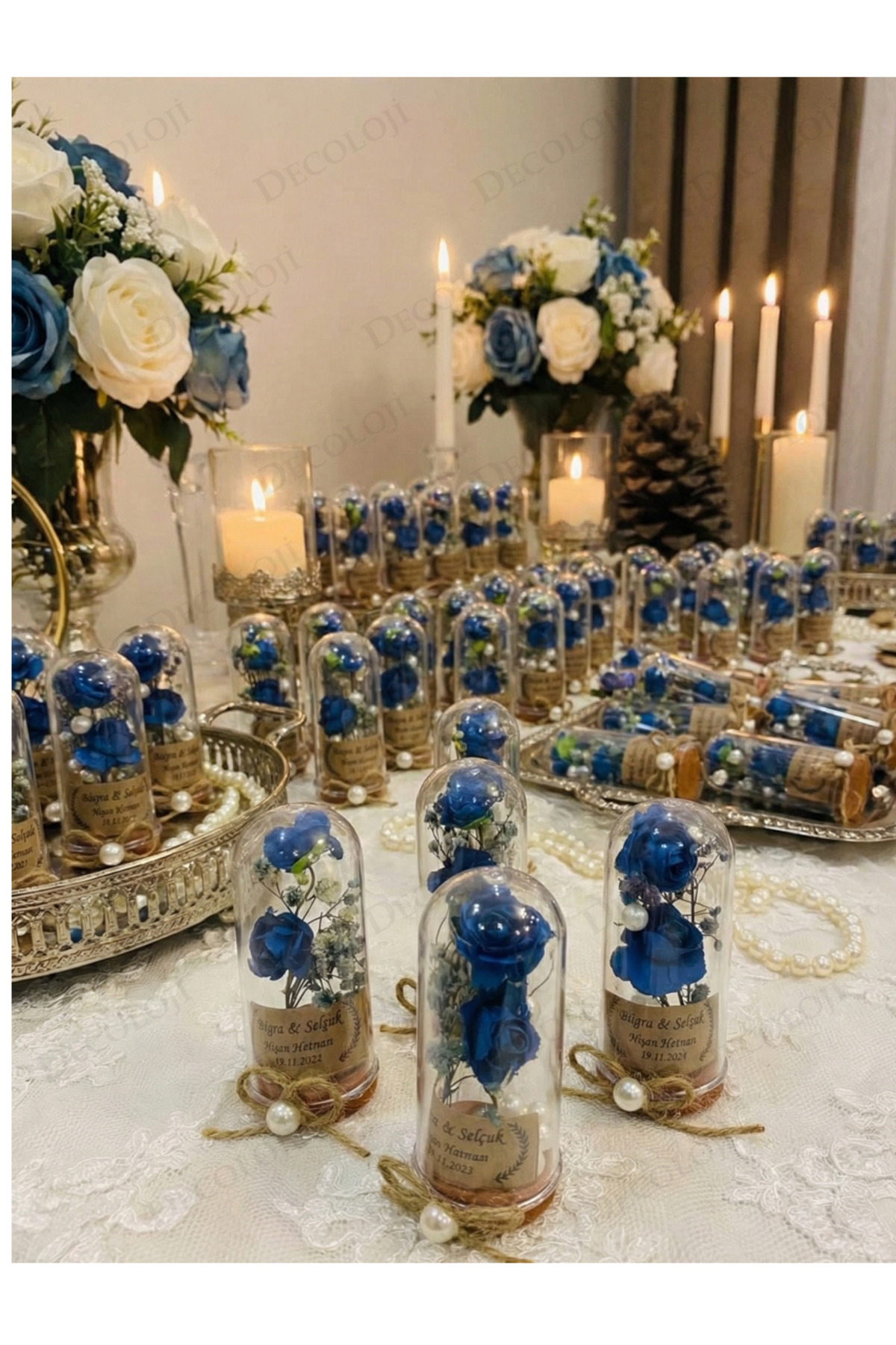 Decoloji Söz, Nişan, Kına, Düğün, Sünnet, Bebek, Mevlüt, Nikah Şekeri Hediyelik Hatıra Plastik Çiçek, 10 Adet fotoğrafı 4 (önizleme)