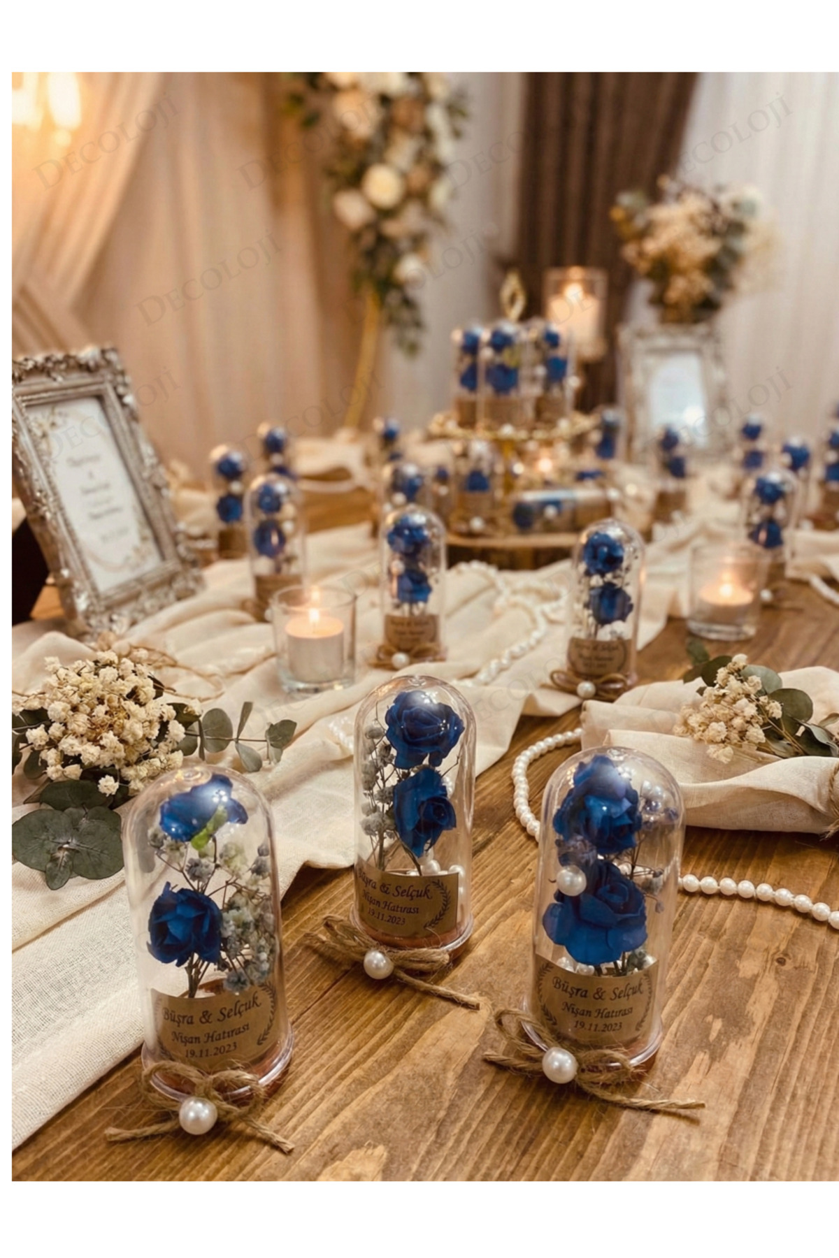 Decoloji Söz, Nişan, Kına, Düğün, Sünnet, Bebek, Mevlüt, Nikah Şekeri Hediyelik Hatıra Plastik Çiçek, 10 Adet fotoğrafı 2 (önizleme)