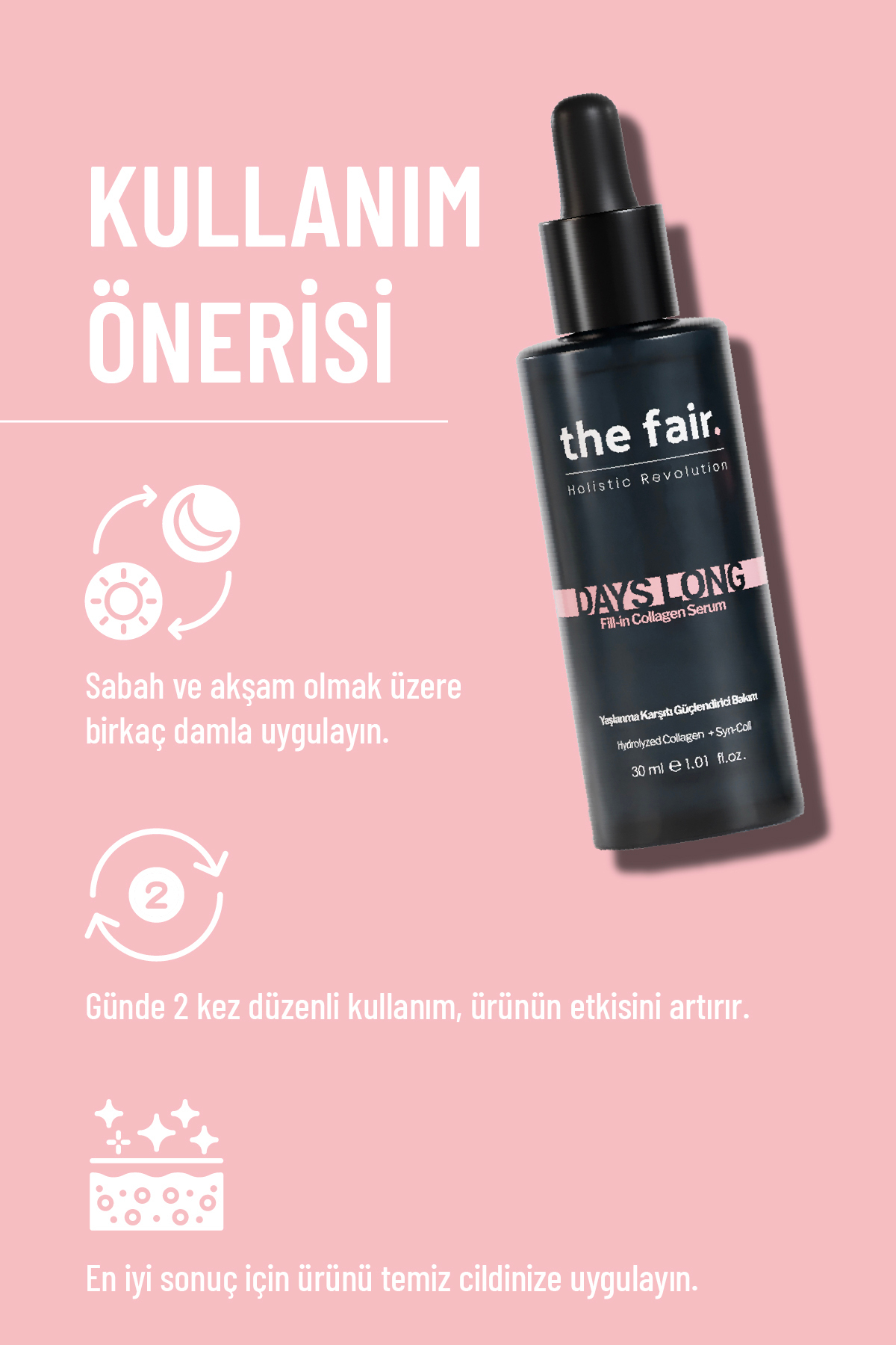 Days Long Kolajen Cilt Serumu %3 Hidrolize Kolajen Kırışıklık Ve Yaşlanma Karşıtı Serum 30 ml — ZZ.VV.SGT.2021/0508 — تصویر 5 از 6
