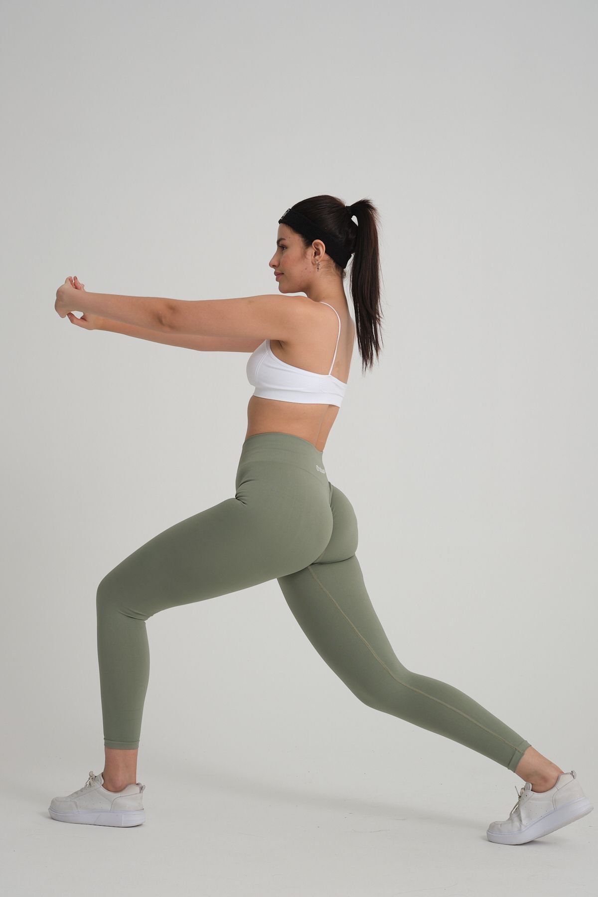 gymhams Kalçası Büzgülü Kalça Şekillendirici Push Up Yüksek Bel Toparlayıcı Spor Fitness Yoga Tayt görsel 8