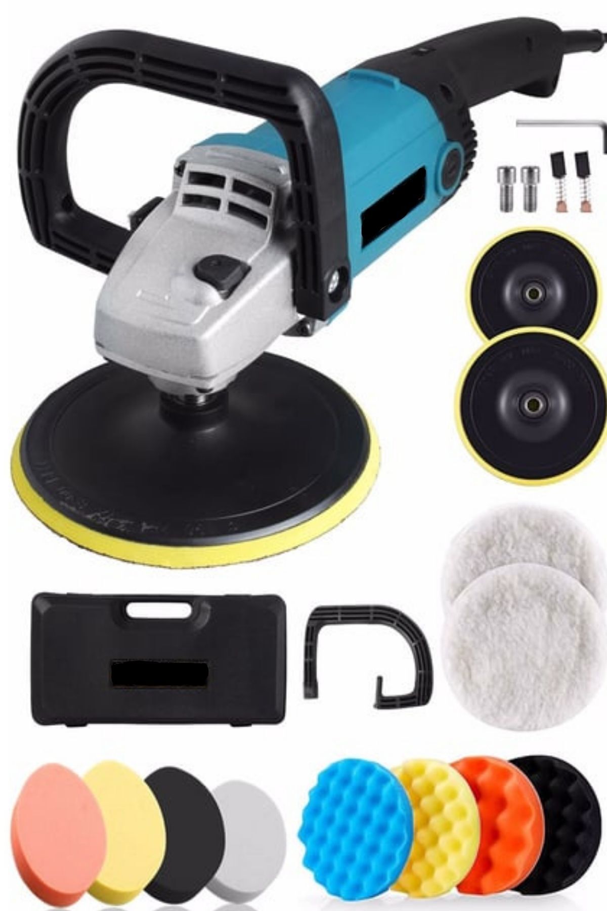 DETAY Plus 180 Mm 1800 Watt Devir Ayarlı Polisaj Makinesi 6 Kademeli Pasta Cila Kiti